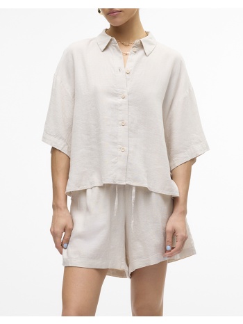 vero moda vmlinn 2/4 short shirt wvn noos 10306820-moonbeam σε προσφορά