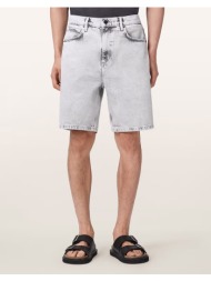 all saints lenny short m076te-bleached grey denimgray