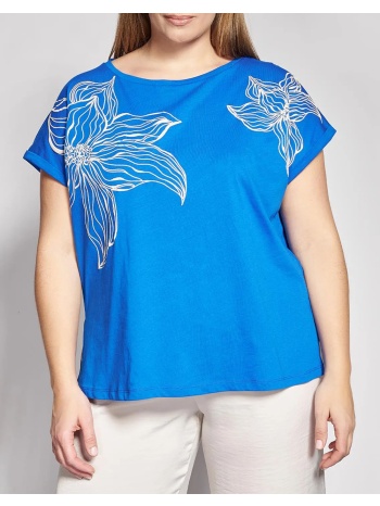 parabita βαμβακερό t-shirt με statement φλοράλ τύπωμα σε προσφορά
