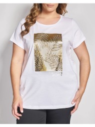 parabita t-shirt μπλούζα με τύπωμα 012610100570-001 white