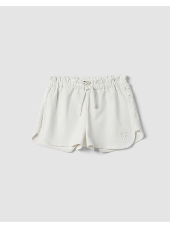 ovs short w/lace 2640090-blanc de blanc offwhite