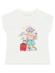 guess batwing ss t-shirt μπλουζα παιδικο girl k6gi18k6yw4-g011 white