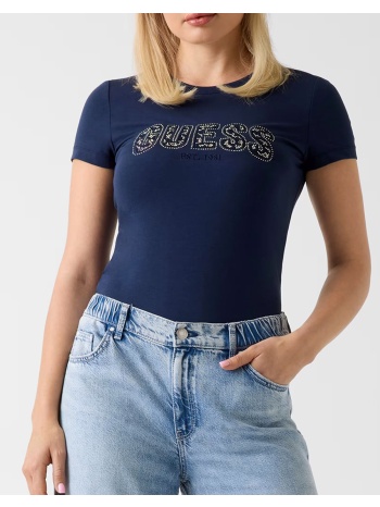 guess cn ss logo lace tee μπλουζα γυναικειο σε προσφορά