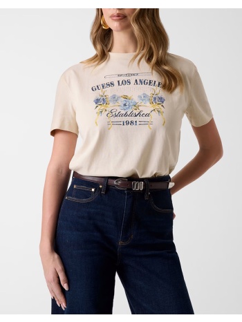 guess ss cn flowers guess box tee μπλουζα γυναικειο σε προσφορά