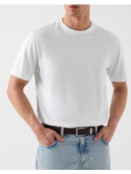 guess cn ss small patch cotton modal μπλουζα ανδρικο m6gi21k3053-g011 offwhite