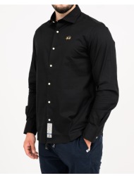 la martina πουκαμισο μμ man shirt l/s poplin 3lmmcc002-09999 black