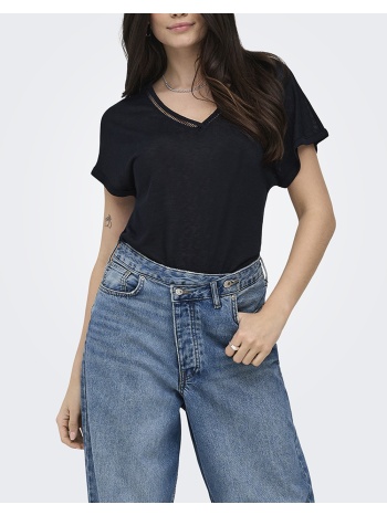 only onlpenny s/s batsleeve v-neck top jrs 15371500-navy σε προσφορά