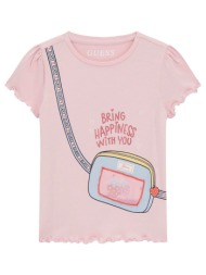 guess ss t-shirt μπλουζα παιδικο girl k6gi06k6yw4-a62c pink