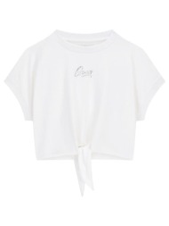 guess knot ss t-shirt μπλουζα παιδικο girl j6gi29k6yw4-g011 white