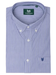 the bostonians πουκαμισο acorn ποπλινα regular fit stripe poplin button-down regular fit 3bas4444-sa