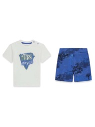 guess set ss t-shirt+active shorts σετ παιδικο boy i6gg14k8hm4-g011 white