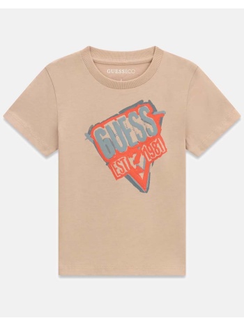 guess ss t-shirt μπλουζα παιδικο boy n6gi14k8hm4-g1l9 biege σε προσφορά