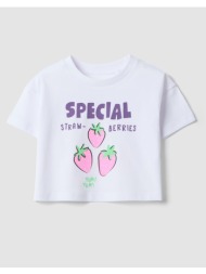 ovs t-shirt 4/5 col print 2654671-brilliant white white