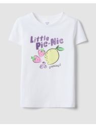 ovs t-shirt 4/5col+ glitter 2655121-brilliant white white