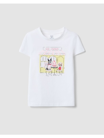 ovs t-shirt 4/5col+ glitter 2613082-brilliant white white