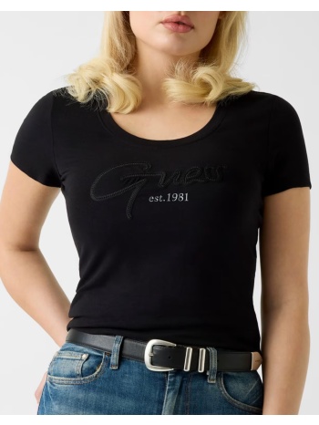 guess ss cn guess script tee μπλουζα γυναικειο σε προσφορά