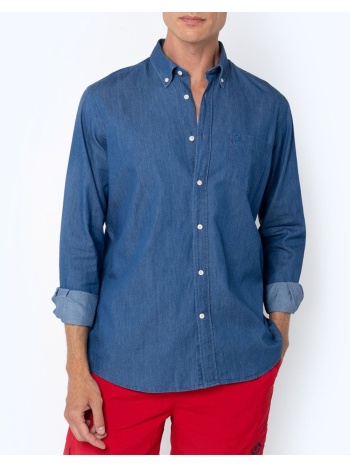 the bostonians πουκαμισο denim regular fit plain denim σε προσφορά