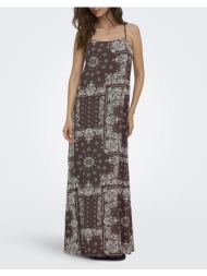 only onlambel strap long band dress wvn 15373638-chocolate martinibrownbandana chocolate