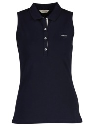gant μπλουζα χμ contrast sleeveless pique polo 3gw4201475-433 darkblue