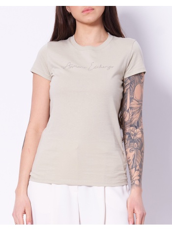 armani exchange t-shirt xw001457af10356-u6275 biege σε προσφορά