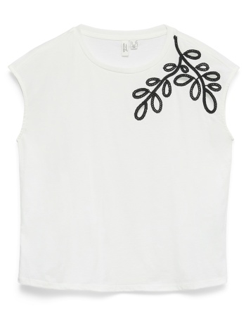 vero moda vmkimber s/l o-neck top jrs btq 10345854-snow σε προσφορά