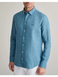 navy&green πουκαμισο comfort fit 24ng.ad21/1b.1-ocean blue oceanblue