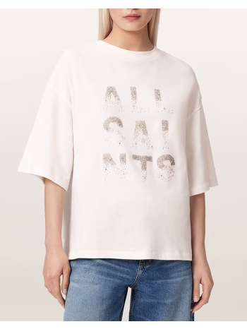 all saints stacks amelie tee w151je-optic white offwhite σε προσφορά