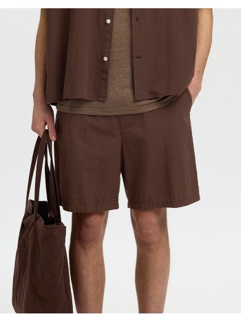 selected slhregstuart seersucker shorts 16101369-bracken σε προσφορά