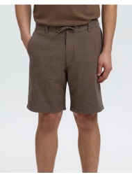 selected slmregular-brody linen bld shorts noos 16087638-chocolate tortemixed w. walnut chocolate