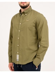 la martina πουκαμισο μμ man shirt l/s poplin 3lmmcc016-03116 olive