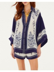 farm rio coast scarf off-white shirt-coast scarf off-white 360773-25246-25246 navyblue