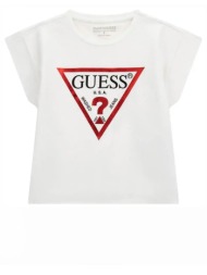 guess cropped ss tshirt_core μπλουζα παιδικο girl j81i15j1311-g011 white