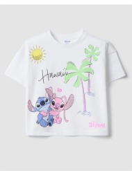 ovs t-shirt aop s/sleeve lilo 2654986-brilliant white white
