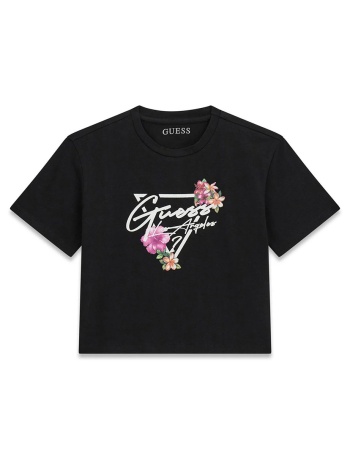 guess crop ss t-shirt μπλουζα παιδικο girl j6gi15k6yw4-jblk σε προσφορά