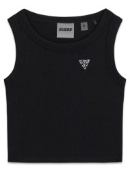 guess sl rib tank top_minime μπλουζα παιδικο girl j6gi36k8rt2-jblk jetblack