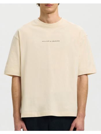 sel slhrelaxnorman license ss tee 16101616-birch biege σε προσφορά