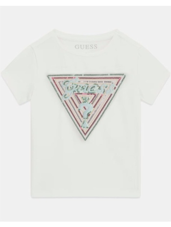 guess ss t-shirt μπλουζα παιδικο girl k6gi08k6yw4-g011 white σε προσφορά