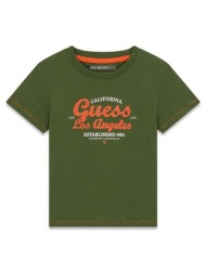 guess ss t-shirt μπλουζα παιδικο boy n6gi01k8hm4-g8v4 olive