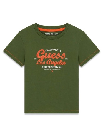 guess ss t-shirt μπλουζα παιδικο boy n6gi01k8hm4-g8v4 olive σε προσφορά