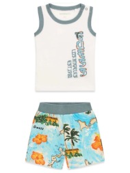 guess set tank top+active shorts σετ παιδικο boy i6gg11k8hm4-g011 white