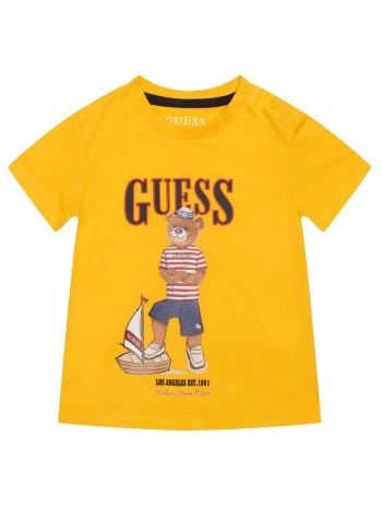 guess ss t-shirt μπλουζα παιδικο boy n6gi04k8hm4-g275 yellow σε προσφορά