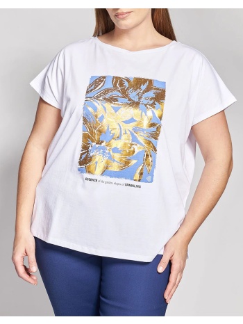 parabita βαμβακερό t-shirt με foil floral τύπωμα σε προσφορά