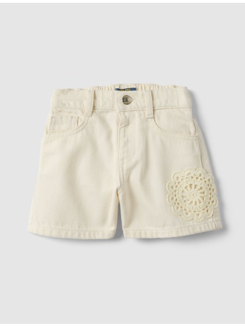 ovs drill shorts 2603963-white alyssum ecru