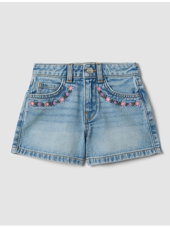 ovs denim short w/embro 2657431-light blue denimlightblue