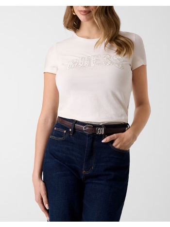 guess cn ss logo lace tee μπλουζα γυναικειο σε προσφορά