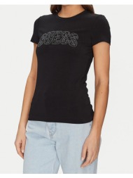 guess cn ss logo lace tee μπλουζα γυναικειο w5gi04j1314-jblk black