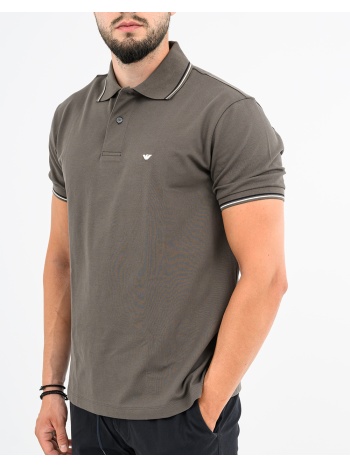 emporio armani polo shirt em004607af23090-u8143 gray σε προσφορά