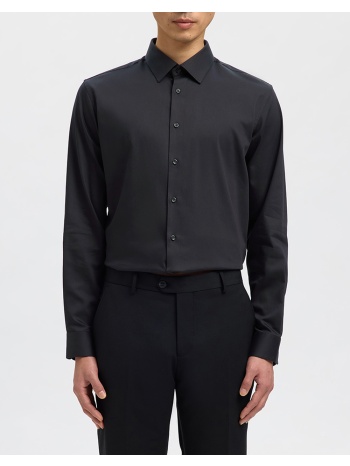 selected slhslim-performance shirt ls noos 16092939-black σε προσφορά
