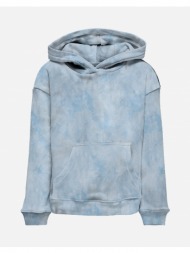 only kogneverlife l/s tie dye hoodie pnt 15281750-provence blue
