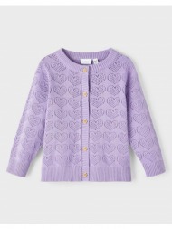 name it nmfdesolle ls knit card 13214297-sand verbena purple